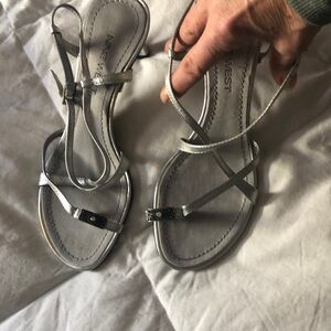 Nine West Silver High Heel Sandals